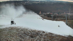 Horní část sjezdovky skiareálu Hlubočky