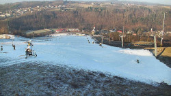 Horní část sjezdovky skiareálu Hlubočky