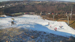 Horní část sjezdovky skiareálu Hlubočky