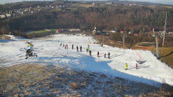 Horní část sjezdovky skiareálu Hlubočky