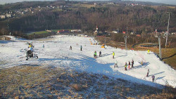 Horní část sjezdovky skiareálu Hlubočky