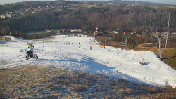 Horní část sjezdovky skiareálu Hlubočky