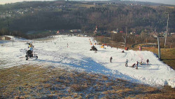 Horní část sjezdovky skiareálu Hlubočky