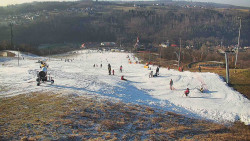 Horní část sjezdovky skiareálu Hlubočky