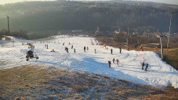 Horní část sjezdovky skiareálu Hlubočky