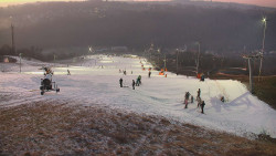 Horní část sjezdovky skiareálu Hlubočky