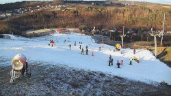 Horní část sjezdovky skiareálu Hlubočky