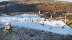 Horní část sjezdovky skiareálu Hlubočky