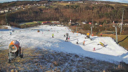 Horní část sjezdovky skiareálu Hlubočky