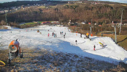 Horní část sjezdovky skiareálu Hlubočky