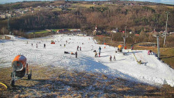 Horní část sjezdovky skiareálu Hlubočky