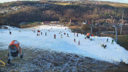 Horní část sjezdovky skiareálu Hlubočky