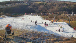 Horní část sjezdovky skiareálu Hlubočky