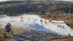 Horní část sjezdovky skiareálu Hlubočky