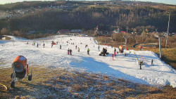 Horní část sjezdovky skiareálu Hlubočky