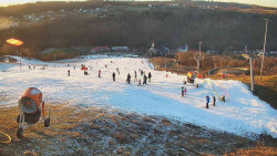 Horní část sjezdovky skiareálu Hlubočky