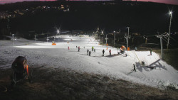 Horní část sjezdovky skiareálu Hlubočky