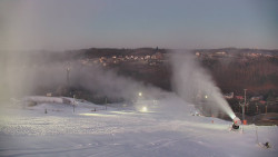 Horní část sjezdovky skiareálu Hlubočky