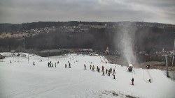 Horní část sjezdovky skiareálu Hlubočky