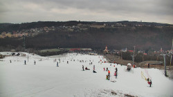 Horní část sjezdovky skiareálu Hlubočky