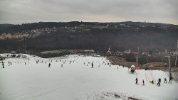 Horní část sjezdovky skiareálu Hlubočky