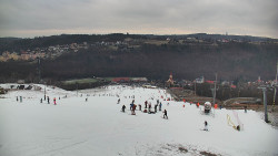 Horní část sjezdovky skiareálu Hlubočky