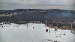 Horní část sjezdovky skiareálu Hlubočky