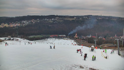 Horní část sjezdovky skiareálu Hlubočky