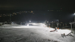 Horní část sjezdovky skiareálu Hlubočky