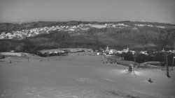 Horní část sjezdovky skiareálu Hlubočky