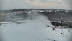 Horní část sjezdovky skiareálu Hlubočky