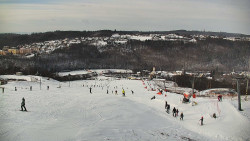 Horní část sjezdovky skiareálu Hlubočky