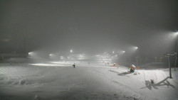 Horní část sjezdovky skiareálu Hlubočky