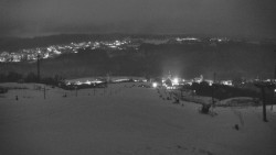 Horní část sjezdovky skiareálu Hlubočky