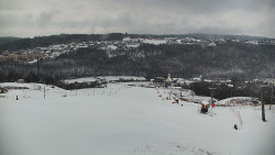 Horní část sjezdovky skiareálu Hlubočky