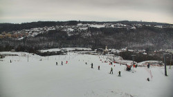 Horní část sjezdovky skiareálu Hlubočky