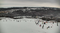Horní část sjezdovky skiareálu Hlubočky