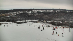 Horní část sjezdovky skiareálu Hlubočky