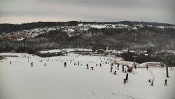 Horní část sjezdovky skiareálu Hlubočky