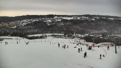 Horní část sjezdovky skiareálu Hlubočky