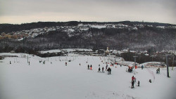 Horní část sjezdovky skiareálu Hlubočky