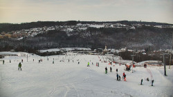 Horní část sjezdovky skiareálu Hlubočky