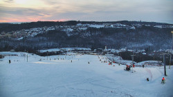 Horní část sjezdovky skiareálu Hlubočky