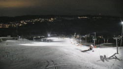 Horní část sjezdovky skiareálu Hlubočky