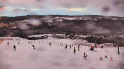 Horní část sjezdovky skiareálu Hlubočky