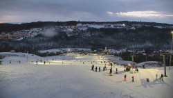 Horní část sjezdovky skiareálu Hlubočky