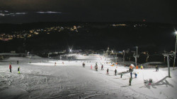 Horní část sjezdovky skiareálu Hlubočky