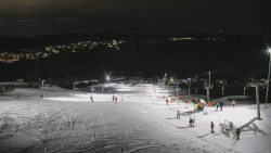 Horní část sjezdovky skiareálu Hlubočky