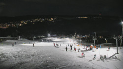 Horní část sjezdovky skiareálu Hlubočky