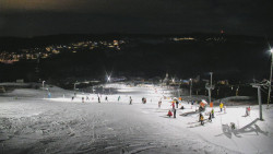 Horní část sjezdovky skiareálu Hlubočky